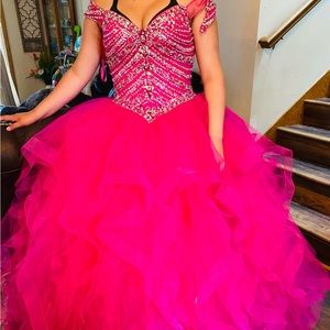Ballgown/Quincenera dress (hot pink)